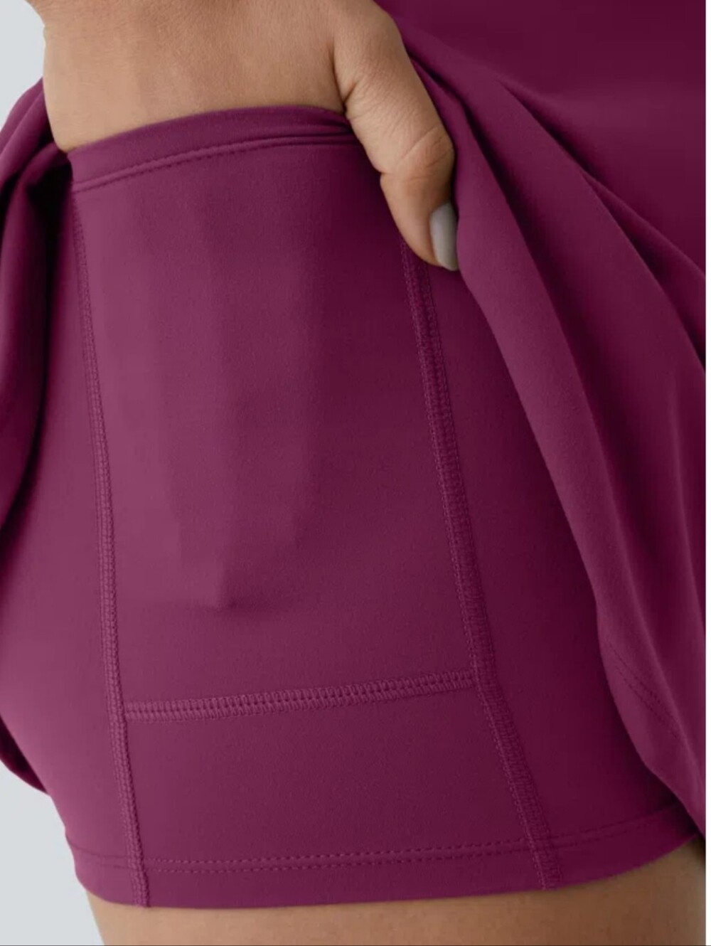 HALARA Plum Scoop Neck Activewear Dress - Picture 3 of 12